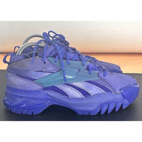 Reebok Blue Leather Trail Chunky Grn Acnt Gorpcore Y2K Tech 38.5 US 8 Sneakers main image 3